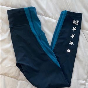 Lululemon x Barry’s Blue 7/8 Crops